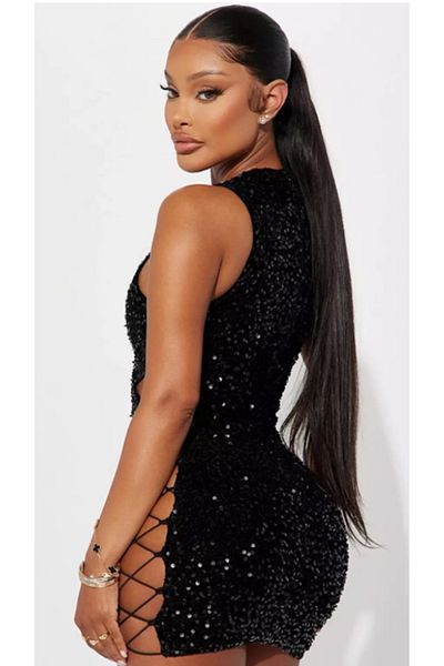 For Dreams Rochie cu paiete cu paiete Cămașă de noapte fantezică