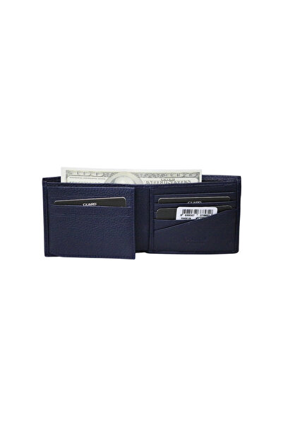 GUARD Men's Leather Wallet - Navy Blue