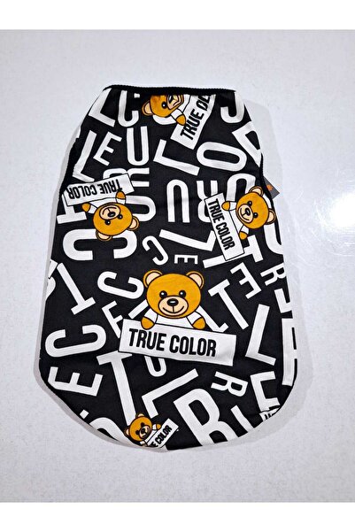 DUDAKTAN KALBE Kedi ve Köpek Tasması Elbisesi Nefes Alabilen Kumaş Elbise Siy...