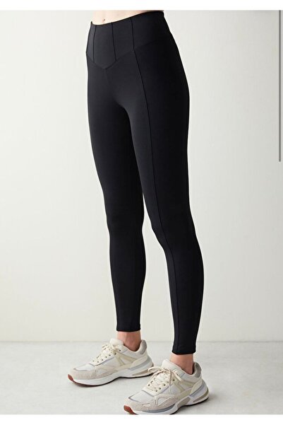 Penti Чорні легінси з високою талією та корсетом до щиколотки