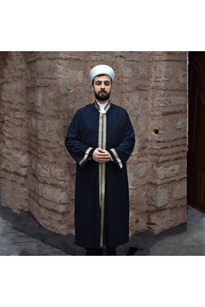 sehzadegiyim İmam Cübbe Lacivert Bordür Çıtçıtlı