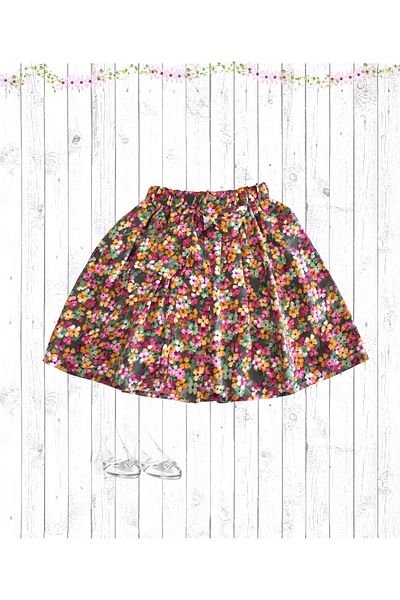 MODA59 Cotton Viscose Floral Children's Skirt