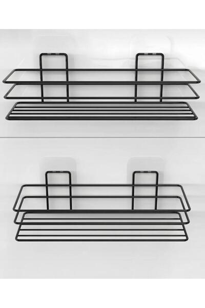 EVALUX مجموعة إيفالوكس من قطعتين من منظم الحمام اللاصق، حامل شامبو / رف حمام ...