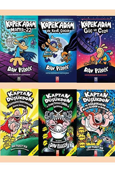Altın Kitaplar DAV PILKEYDEN KÖPEK ADAM VE KAPTAN DÜŞÜKDON DİZİSİ TOPLAM 6 Kİ...