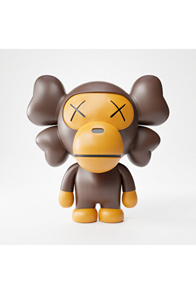 3DLAYERCRAFT Kaws Maymun Boyalı Figür 13 cm