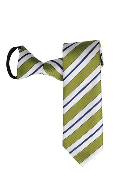 PROKRAVAT Green Striped Zippered Tie