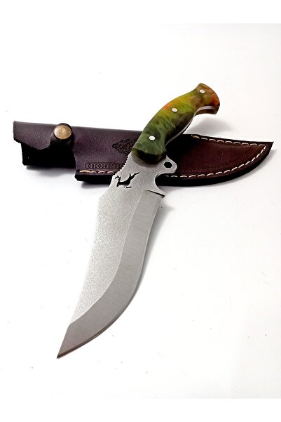 göcen El yapımı Epoksi Saplı Paslanmaz Çelikten Kamp Bıçağı