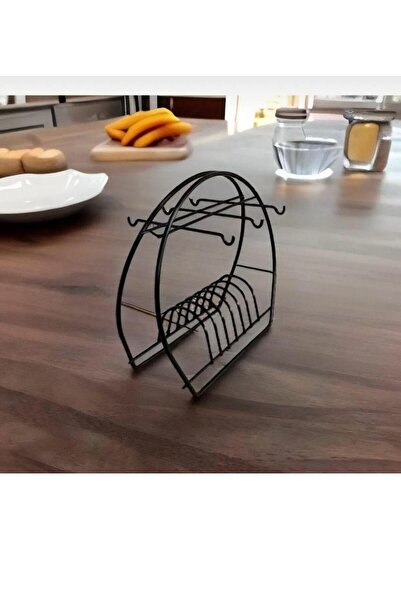 EVALUX EVALÜX Siyah Kahve Fincan Askısı/ Fincanlık