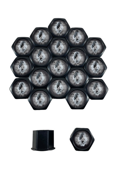 Cartex RENAULT 17 MM 20 Lİ TAKIM SET OTO ÇELİK JANT BIJON KAPAĞI