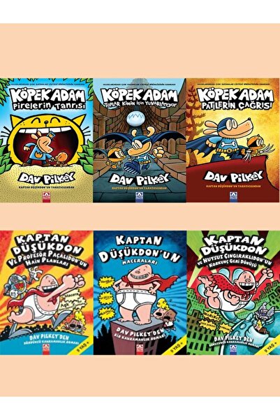 Altın Kitaplar DAV PILKEYDEN KÖPEK ADAM VE KAPTAN DÜŞÜKDON DİZİSİ TOPLAM 6 Kİ...