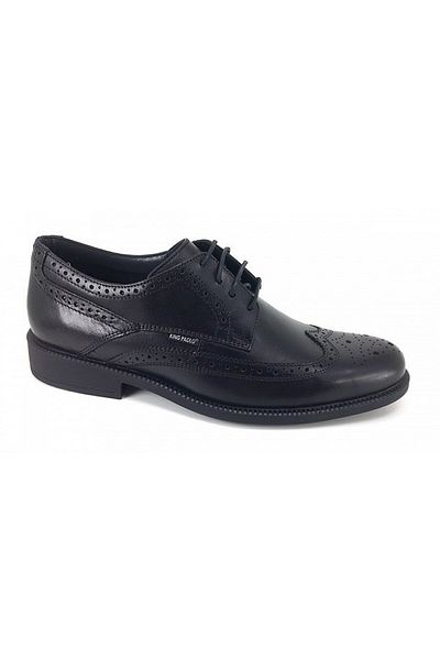 KİNG PAOLO King Paolo 1271 Genuine Leather Air Conditioned Men's Shoes-Black