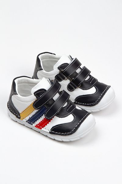 Windy Shoes Baby Boy Multicolor Booties Genuine Leather Orthopedic Stripe Daily Walking Shoes