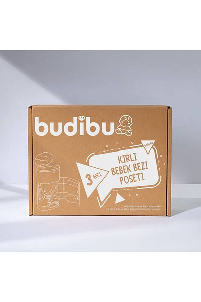 BUDİBU Korbell 16l Compatible Budibu Dirty Diaper Bag| 3 Packages| 1500 Pieces of Cloth Capacity