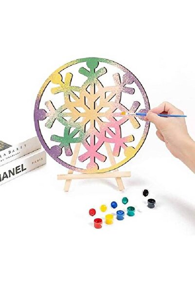 zeyalazer Lazer Kesim Ham Mdf Boyanabilir Kar Tanesi Geometrik Duvar Dekoru