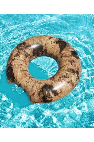 TUENGİ STORE Large Size Cookie Shaped Bagel Inflatable Sea Pool Ring.Child And Adult Ring 107 cm