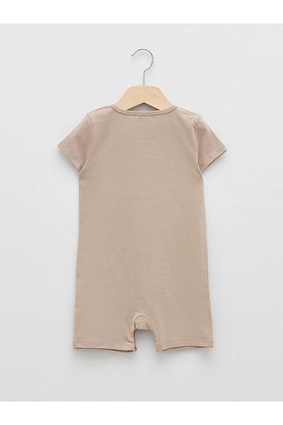 LC Waikiki Short Sleeve Printed Cotton Baby Boy Jumpsuit