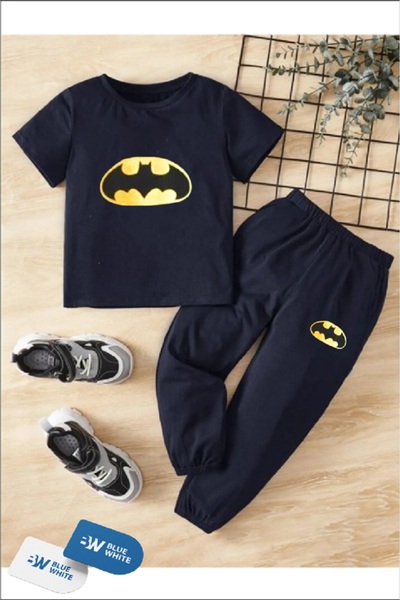 FRİENDS KİDS Erkek/Kız Çocuk ''Batman'' Baskılı Tişört-Eşofman Takımı