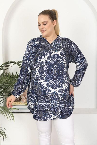 Tunikteks Woven viscose soft comfortable patterned tunic