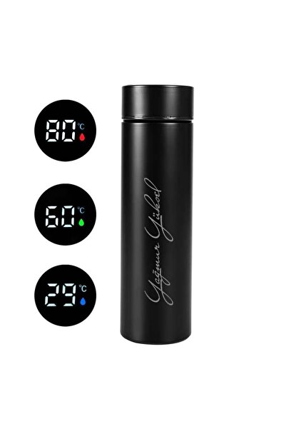 funshop Anneler Gününe Özel Siyah Dereceli Çelik Dijital Led Sıcaklık Gösterg...