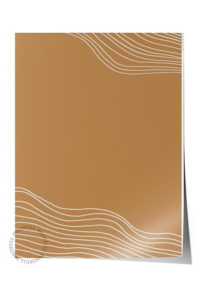 Postifull Natural Shades Boho Wall Decor, Frameless Poster, Frameless Wall Painting - Fine Art Paper