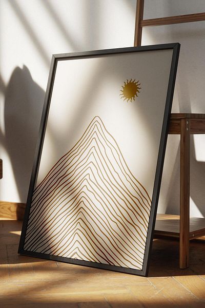 Postifull Natural Shades Boho Wall Decor, Frameless Poster, Frameless Wall Painting - Fine Art Paper
