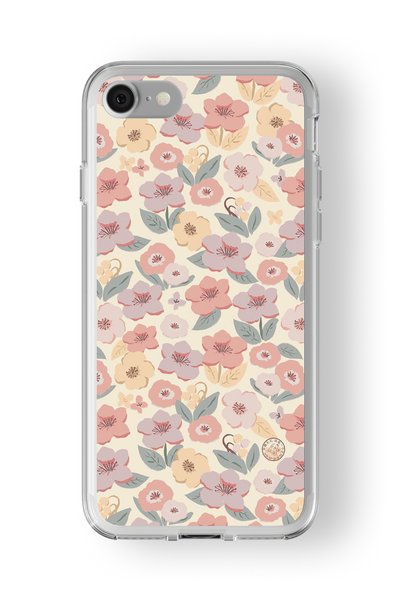 Multitronic غلاف شفاف مطبوع بتصميم ورود ملونة متوافق مع iPhone SE 2020 و2022 ...