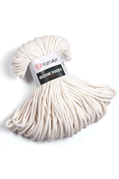 Yarnart Macrame Braided - Μακραμέ Χέρι Πλεκτό Σχοινί Off White-752