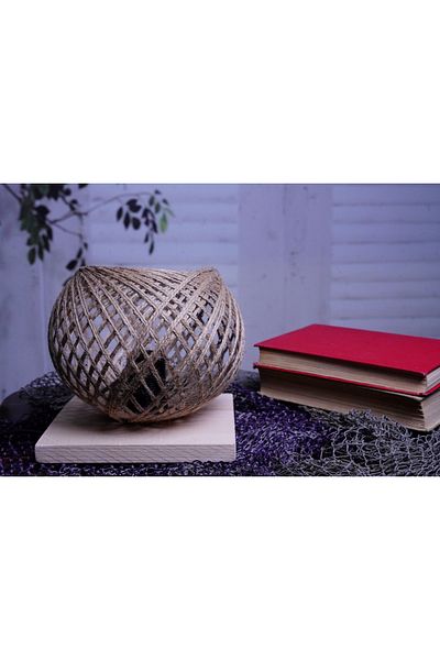 İMZA HOME Natural Wood Floor Lamp - Wicker Head Jute Lighting