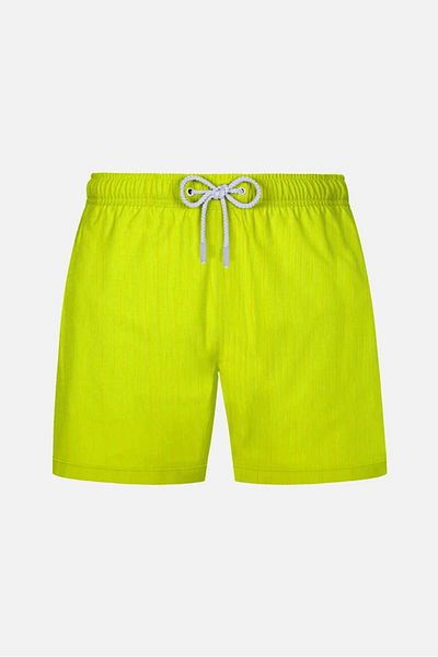 AYYILDIZ 842 Men's Light Yellow Patterned Swim Shorts