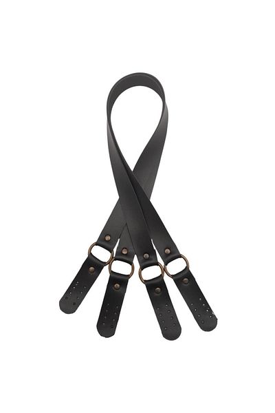 angel çanta aksesuar Angel Faux Leather Double Handle Μαύρη Τσάντα - Αντίκα Μεταλλικό Μοντέλο