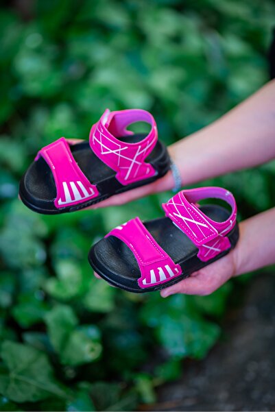 Weynes Fuchsia Velcro Children's Sandals - WSB0956