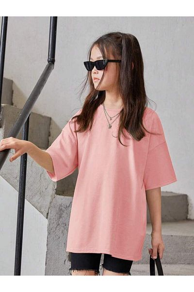 Afternoon Kids تي شيرت بناتي مطبوع عليه فراشة الأقحوان الوردي
