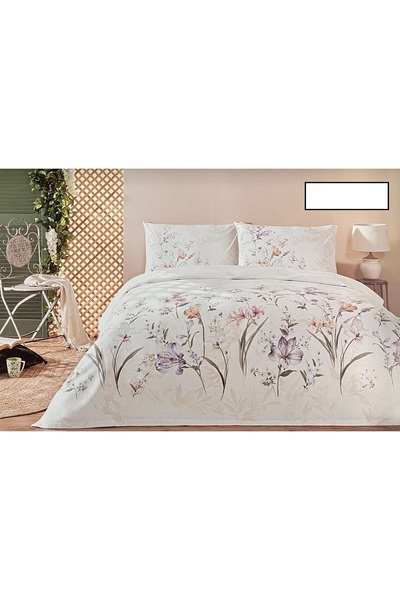 Özdilek White Lily Çift Kişilik Pike Takımı Ranforce Lila
