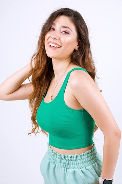 FV square collar bustier crop