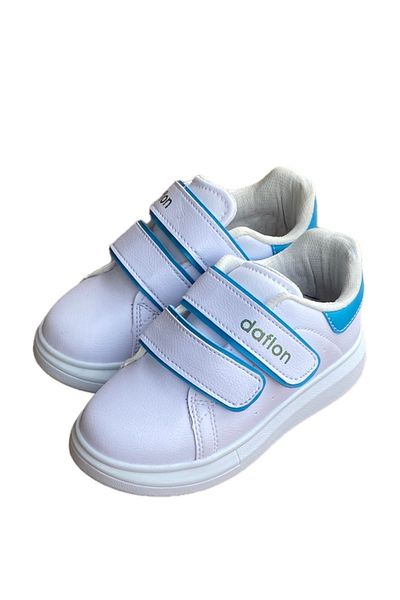 DAFLONG Adidași Daflon pentru băieți - alb, velcro și talpă ortopedică