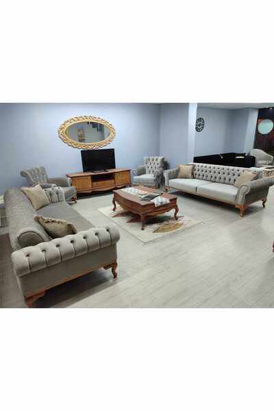 TİTİZKOLTUK İstanbul Chester Koltuk Takımı (Roza Model)
