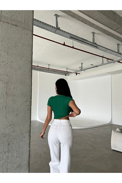 Friday Mood Crew Neck Γυναικεία Crop Κοτλέ