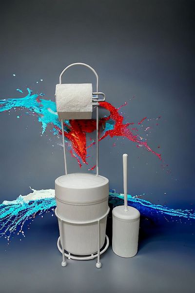 LeesHome Ανταλλακτικό Σετ χαρτομάντηλου WC - Στρογγυλός κάδος απορριμμάτων και σετ βούρτσας WC