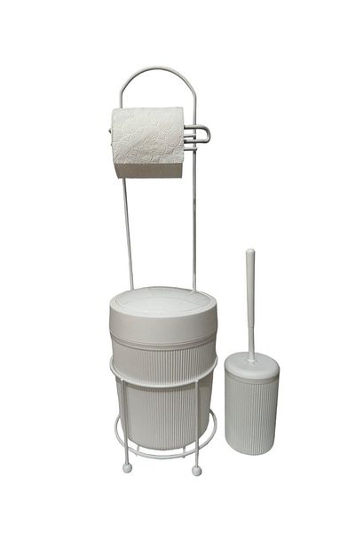 LeesHome Ανταλλακτικό Σετ χαρτομάντηλου WC - Στρογγυλός κάδος απορριμμάτων και σετ βούρτσας WC