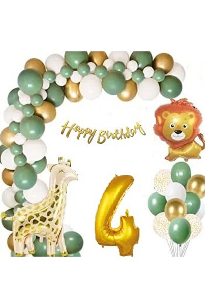 DÜVENCİ TİCARET Σετ μπαλονιών γενεθλίων Yeşilli Lüx Küf