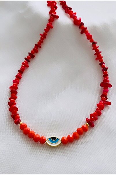 VNS Accessories العين مفصلة تصميم الخرز قلادة