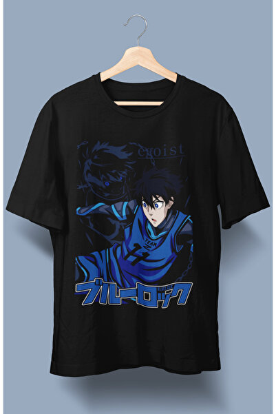 Fuddy Moda Tricou oversize Blue Lock Isagi, tricou unisex cu imprimeu Anime