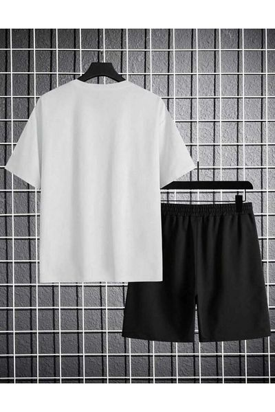 FRİENDS KİDS Boys/Girls' ''WOLF'' Printed T-Shirt-Shorts Set