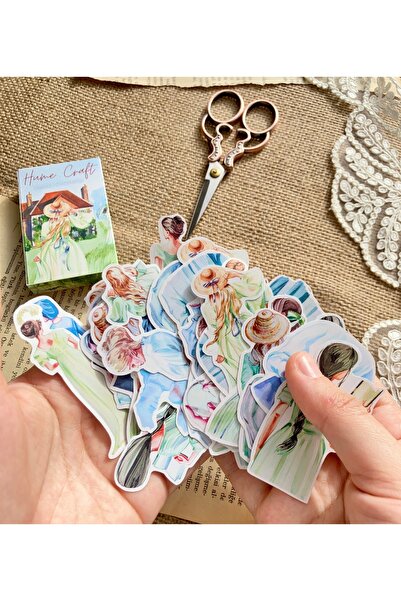 Hume Craft Kutulu Romance Lady Temalı Sticker Seti