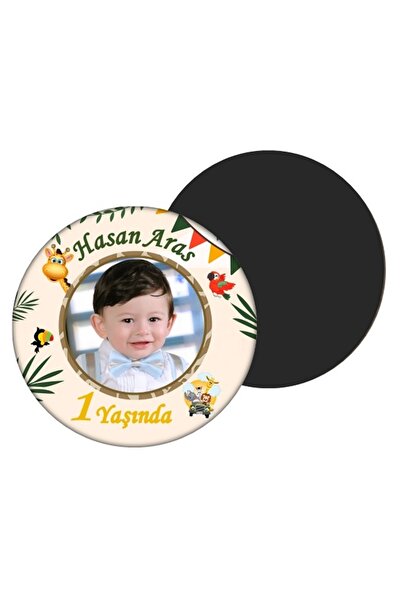 Elara Tasarım Kişiye Özel Doğum Günü Magnet Hediye 7 cm 16 Adet Poşetli