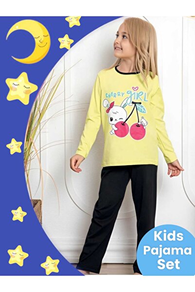 Uniquerrs Devojčin set od Pamuk delova, dugi rukavi, Sa deznom komada, pidžama