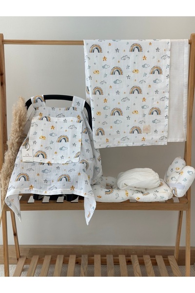 MAMARADUGA %100 Pamuklu Müslin Tek Katlı Puset Örtüsü Puset Minderi Puset Çar...