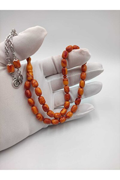 ALTUNTAŞ USTA İŞÇİLİKLİ ARİZONA KEHRİBAR SARI TURUNCU KAPSÜL KESİM GÜMÜŞ KAPL...