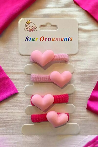 Efna Store Pink Color Heart Figured Buckle Set