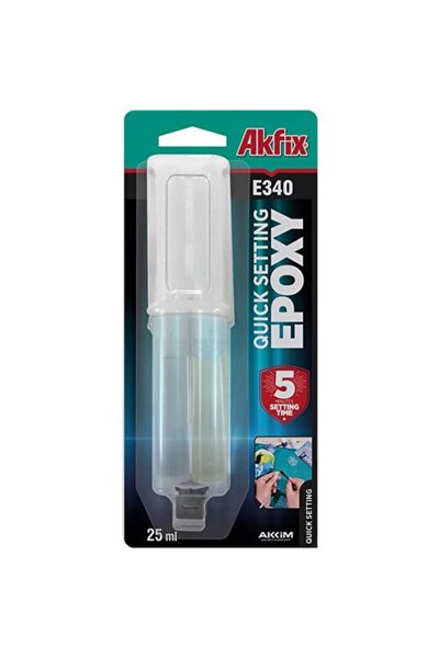 Akfix E340 Hızlı Epoksi Yapıştırıcı 25 ml (5 Dk Kuruma)